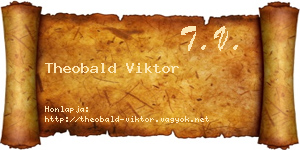 Theobald Viktor névjegykártya